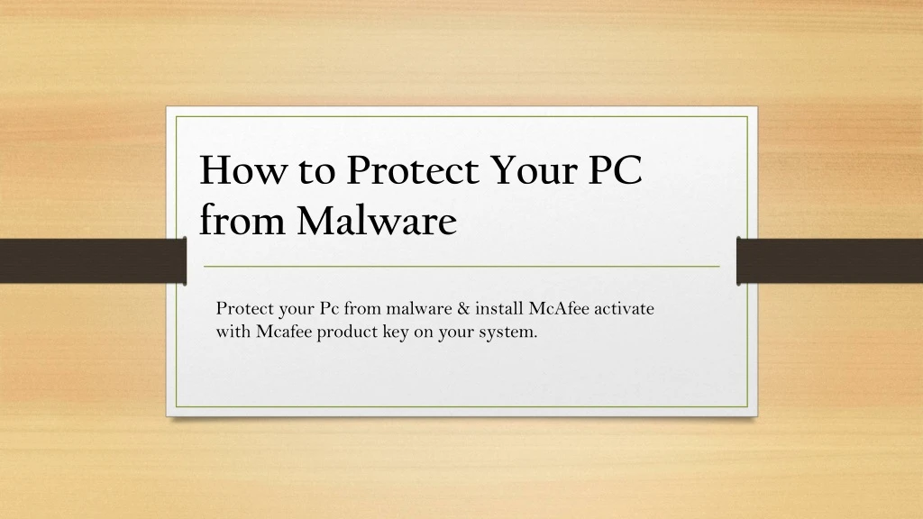 how to protect your pc from malware