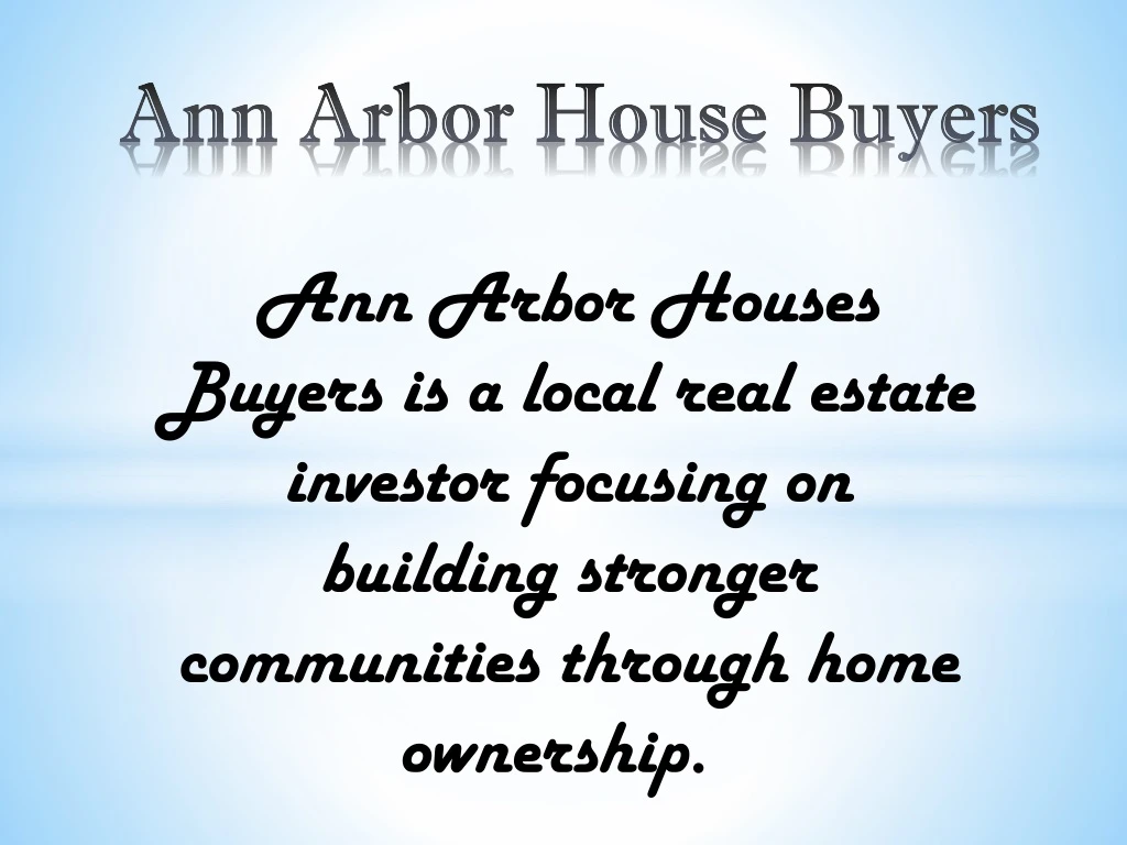 ann arbor house buyers
