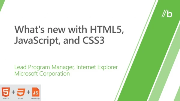 What's new with HTML5, JavaScript, and CSS3