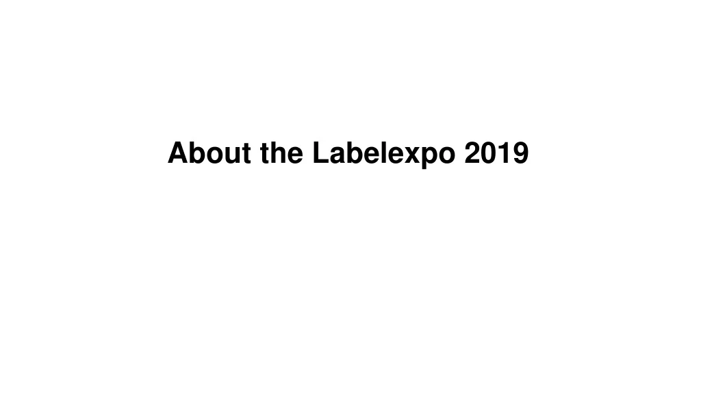 about the labelexpo 2019