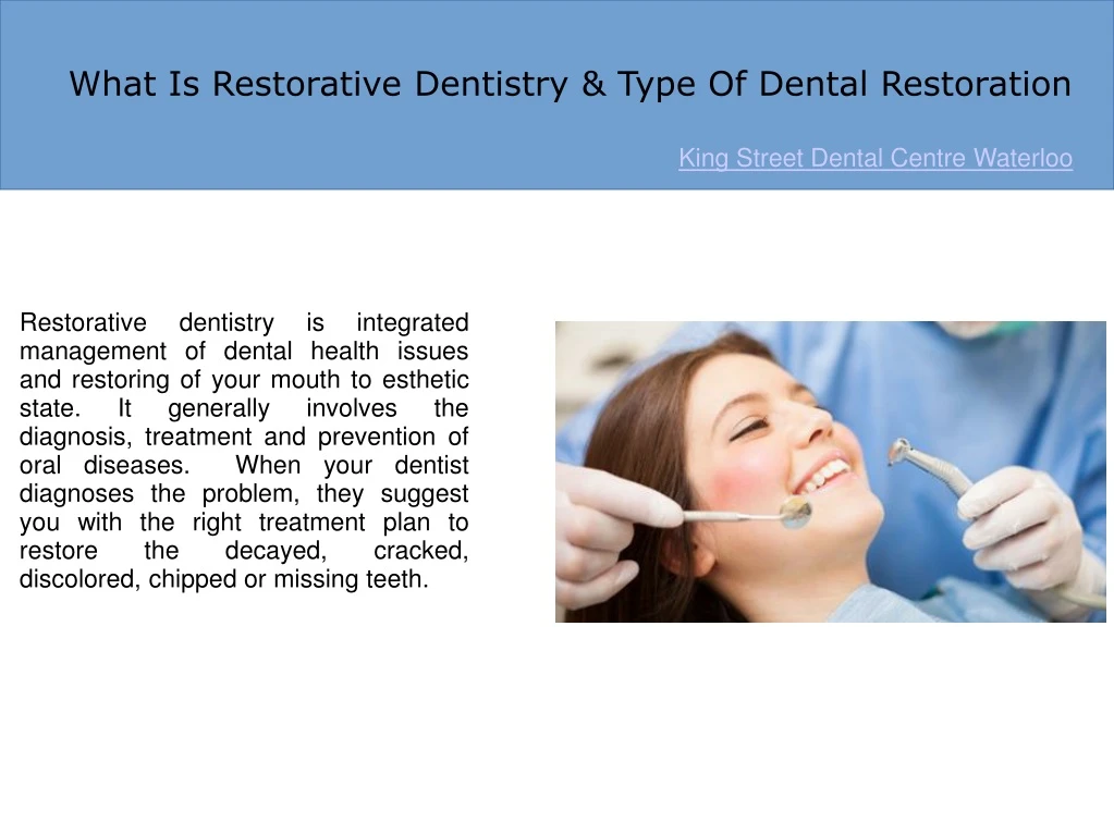 what is restorative dentistry type of dental