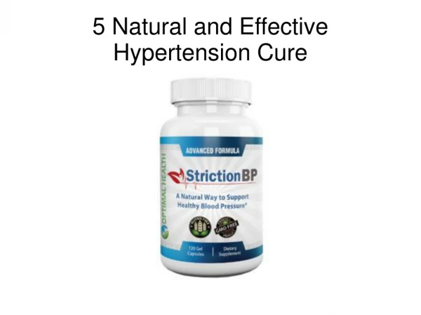 5 Natural and Effective Hypertension Cure