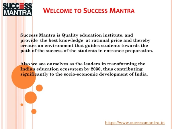 Success Mantra - Best CLAT Coaching Institute in Delhi