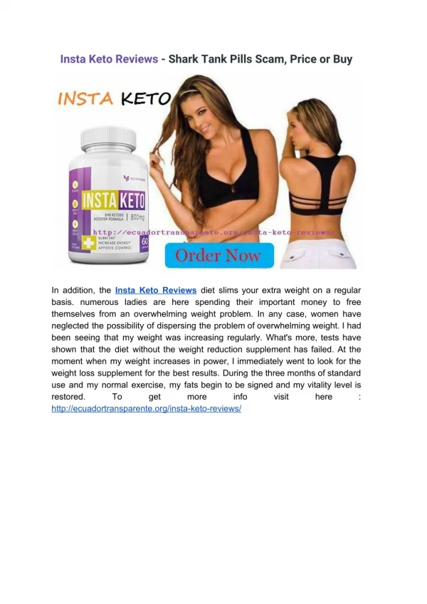 Insta Keto Reviews - Shark Tank Pills Scam, Price or Buy