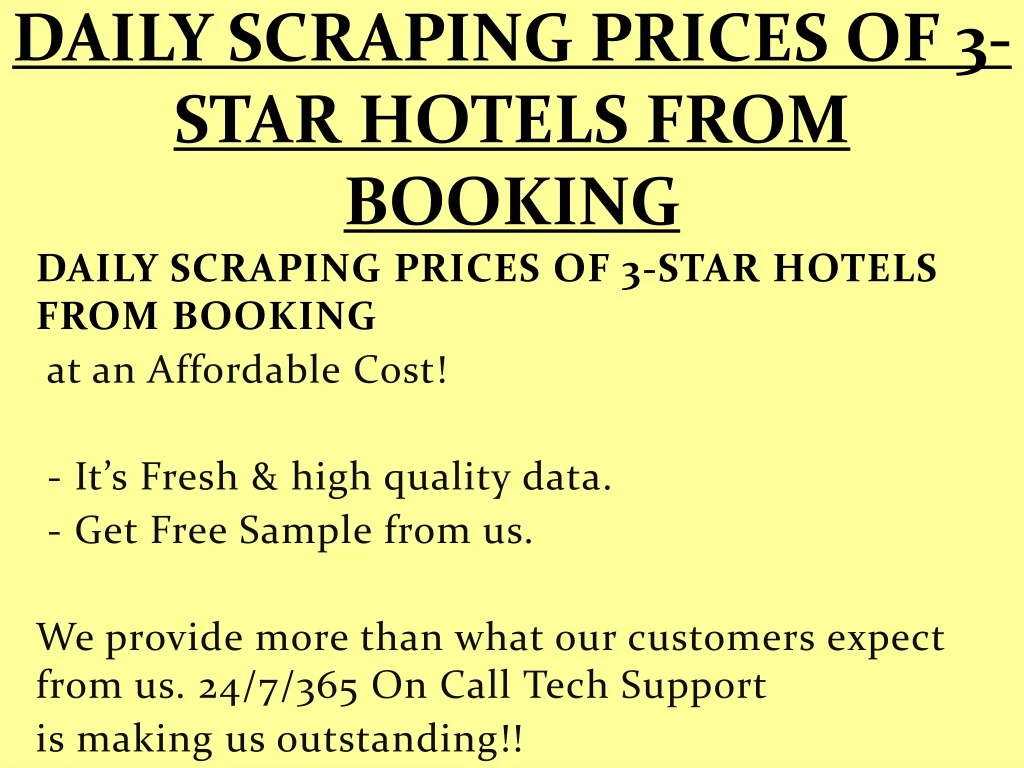 daily scraping prices of 3 star hotels from booking