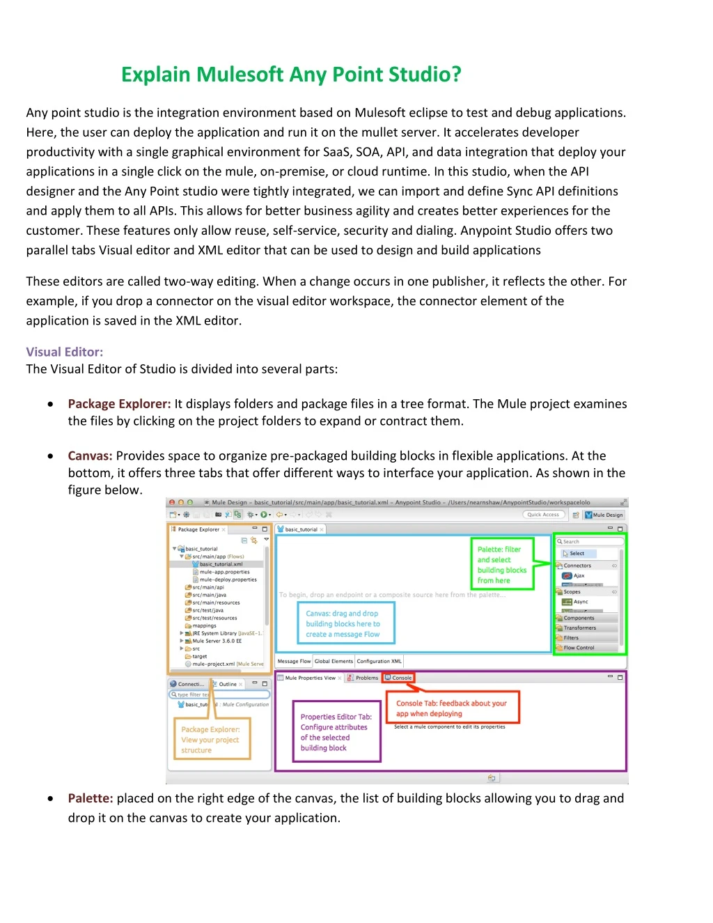 explain mulesoft any point studio