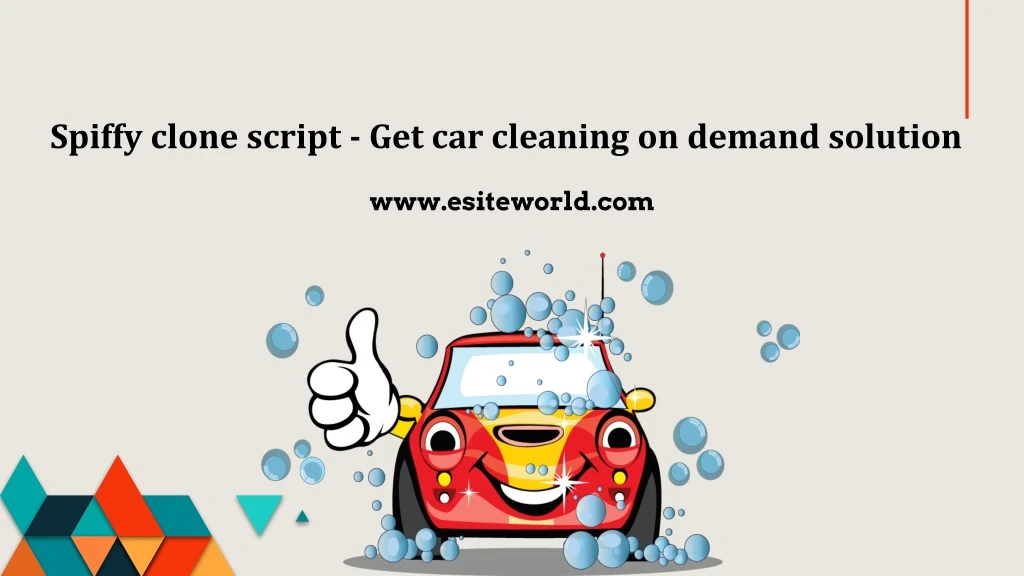 spiffy clone script get car cleaning on demand