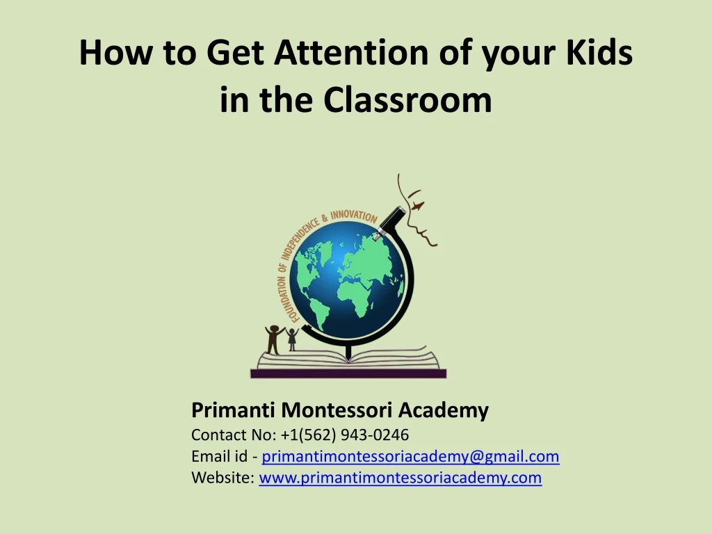 how to get attention of your kids in the classroom