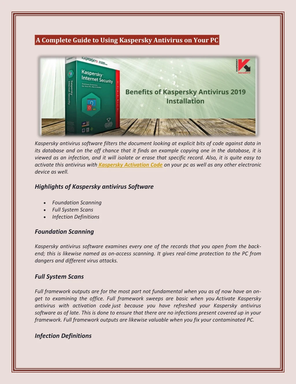 a complete guide to using kaspersky antivirus