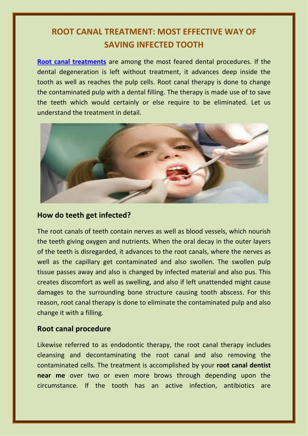 root canal treatment most effective way of saving