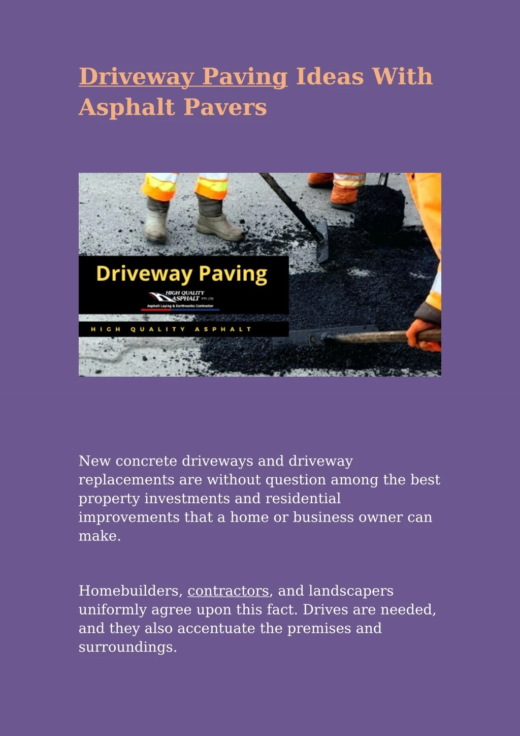 driveway paving ideas with asphalt pavers