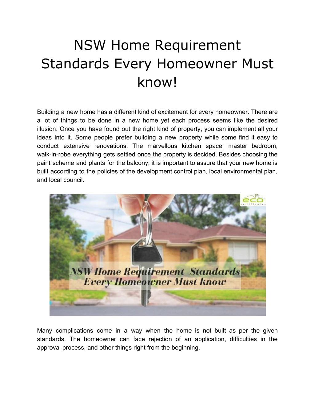 nsw home requirement standards every homeowner