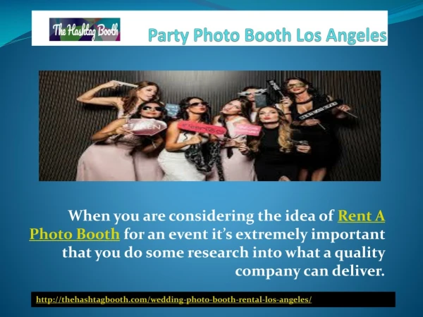 Party Photo Booth Los Angeles