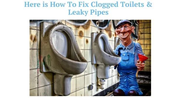 Here is How To Fix Clogged Toilets & Leaky Pipes