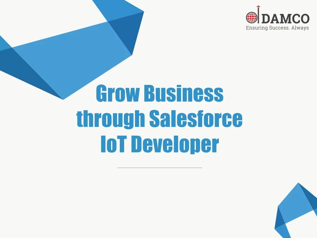 grow business through salesforce iot developer