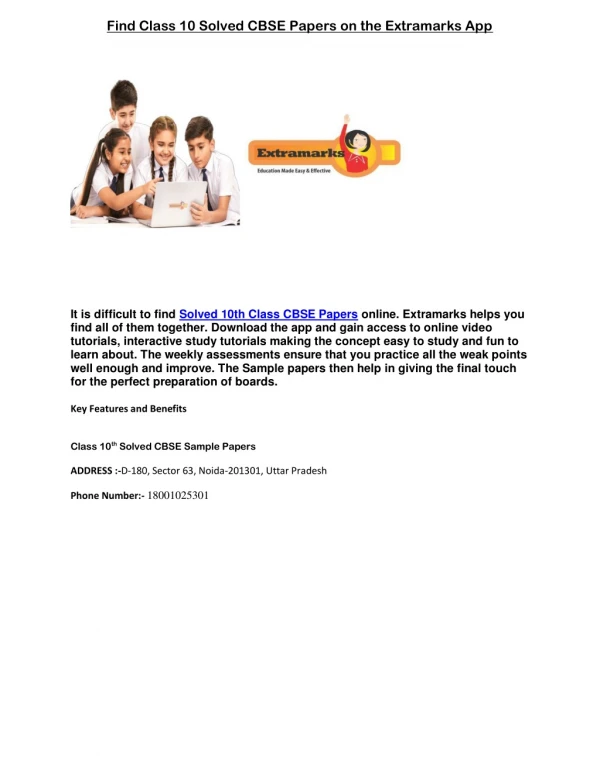 find class 10 solved cbse papers