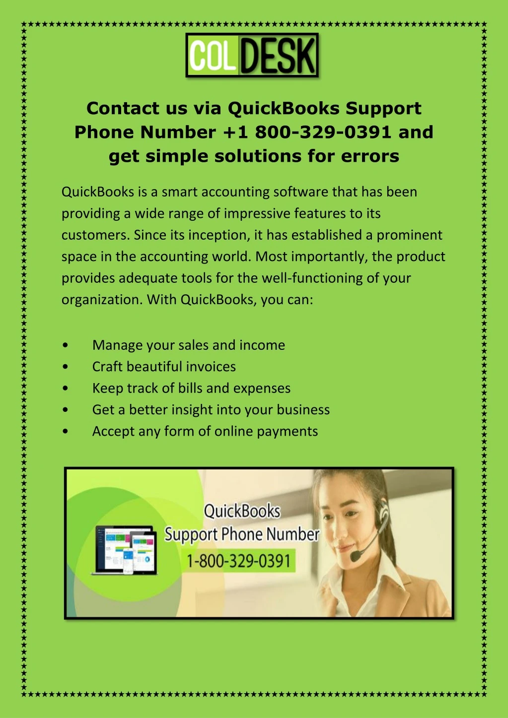 contact us via quickbooks support phone number