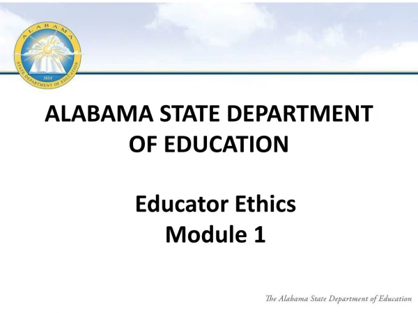 ALABAMA STATE DEPARTMENT OF EDUCATION