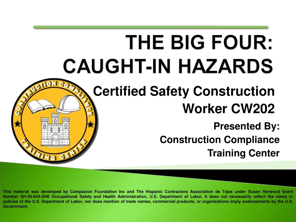 certified safety construction worker cw202