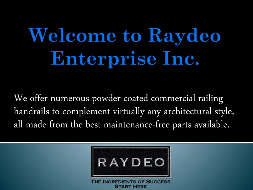 welcome to raydeo enterprise inc