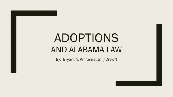 Adoptions and Alabama Law