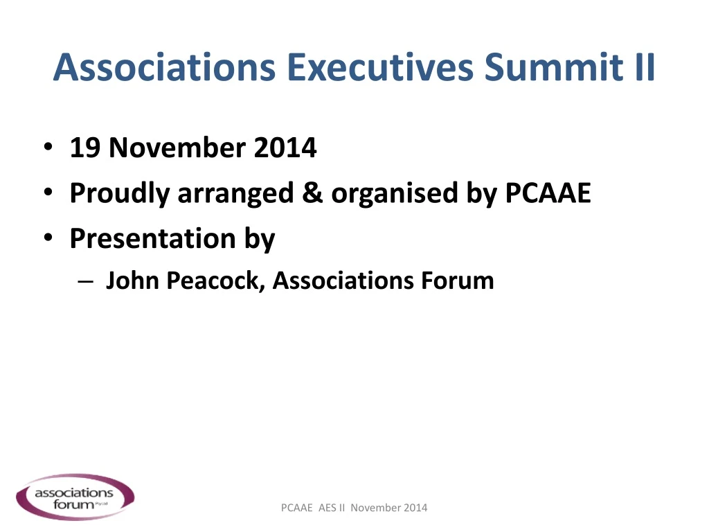 associations executives summit ii