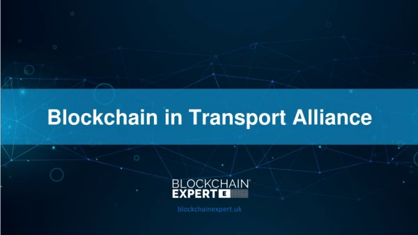 blockchain in transport alliance