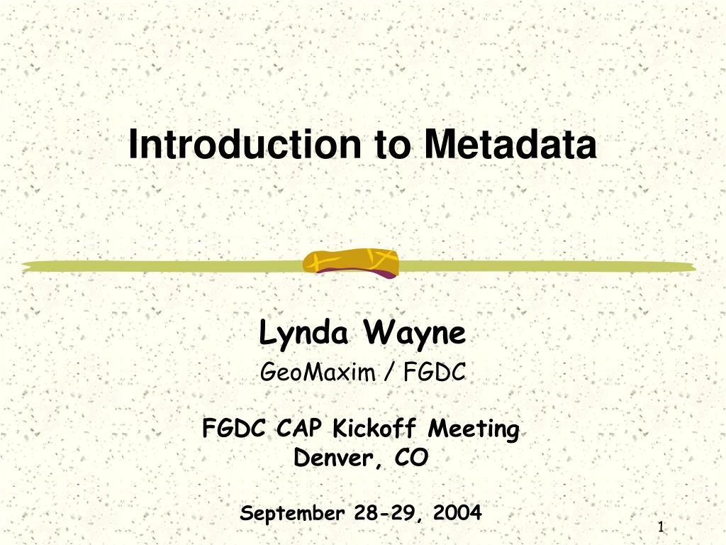 introduction to metadata