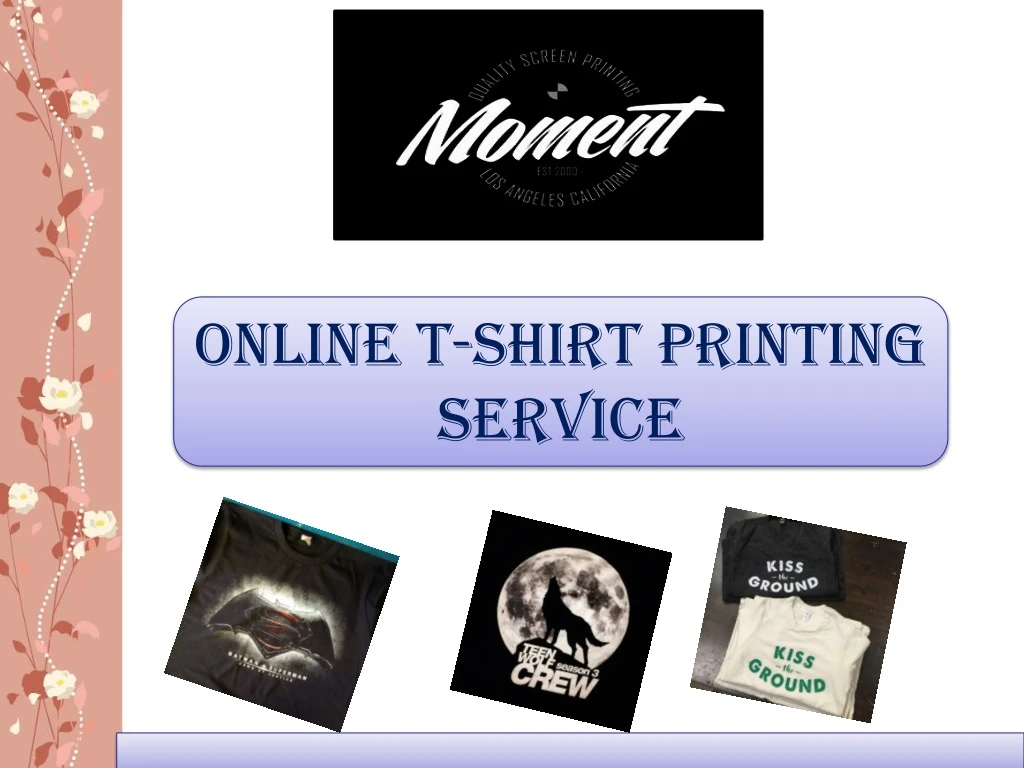 online t shirt printing service