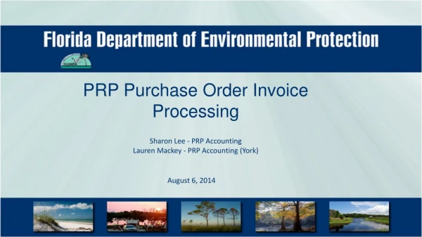 PRP Purchase Order Invoice Processing