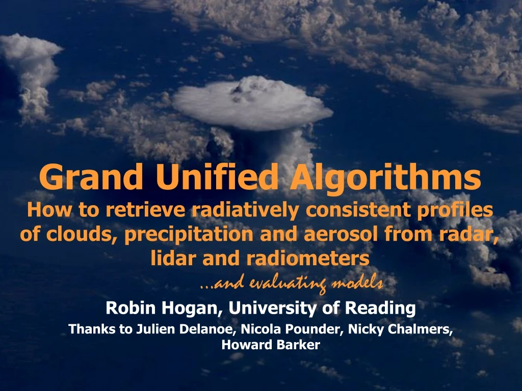 grand unified algorithms how to retrieve
