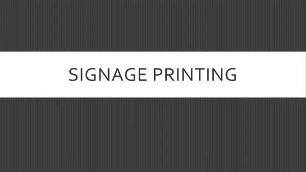 signage printing