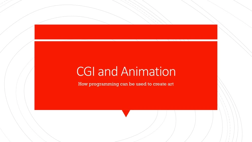 cgi and animation