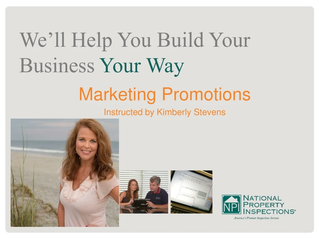 marketing promotions instructed by kimberly
