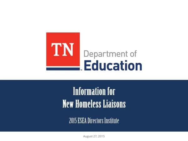 Information for New Homeless Liaisons