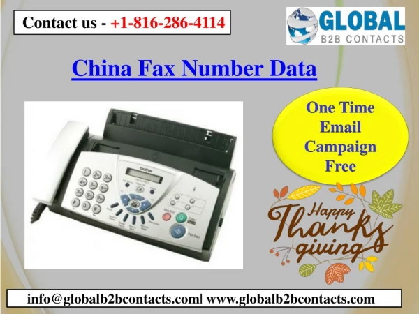 china fax number data
