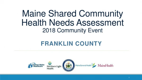 Maine Shared Community Health Needs Assessment 2018 Community Event