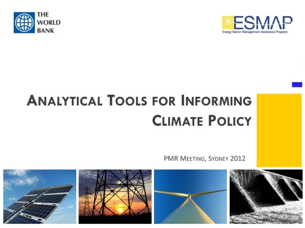 Analytical T ools for Informing C limate P olicy