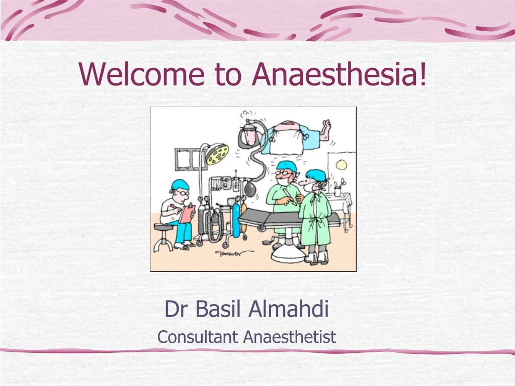 dr basil almahdi consultant anaesthetist