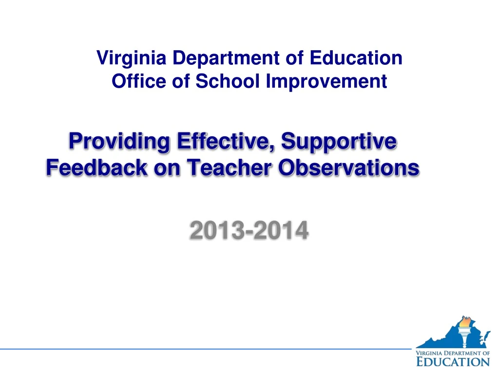 providing effective supportive feedback on teacher observations