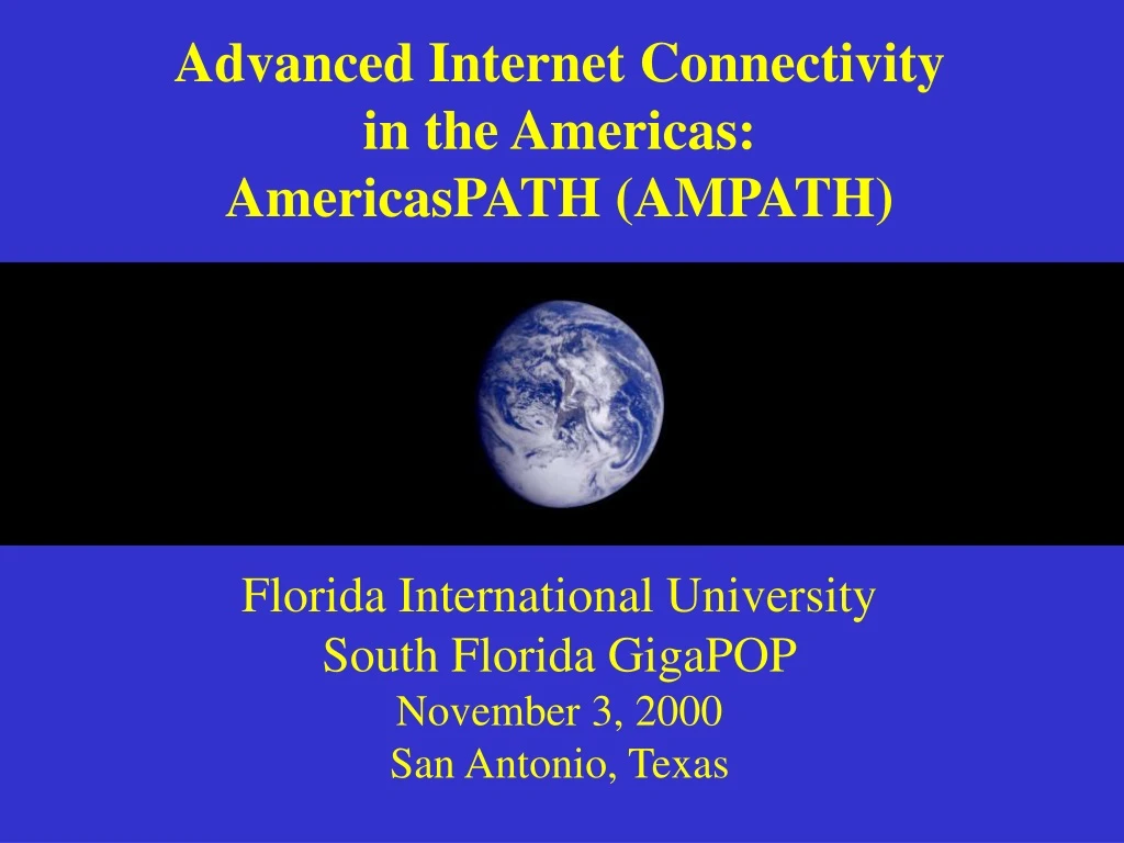 advanced internet connectivity in the americas americaspath ampath