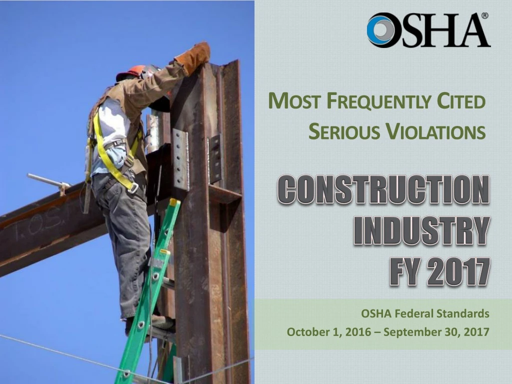 most frequently cited serious violations