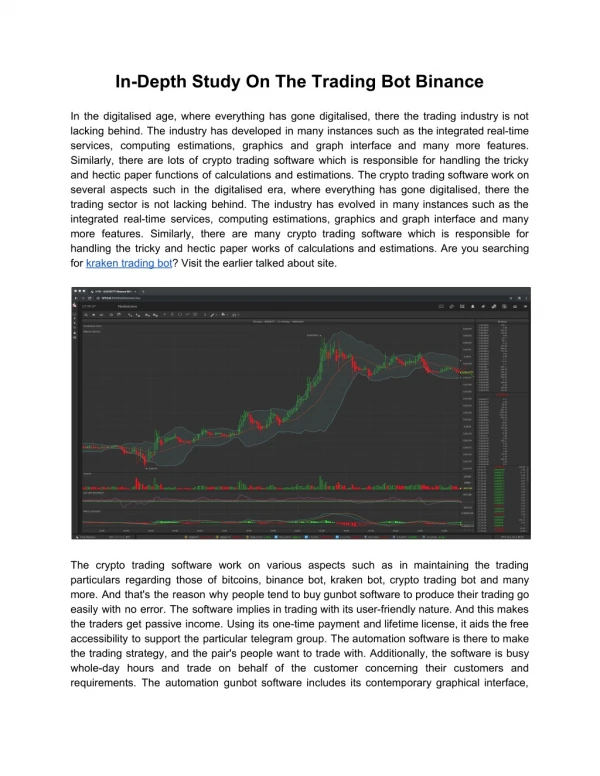 In-Depth Study On The Trading Bot Binance