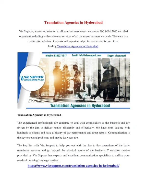 translation agencies in hyderabad