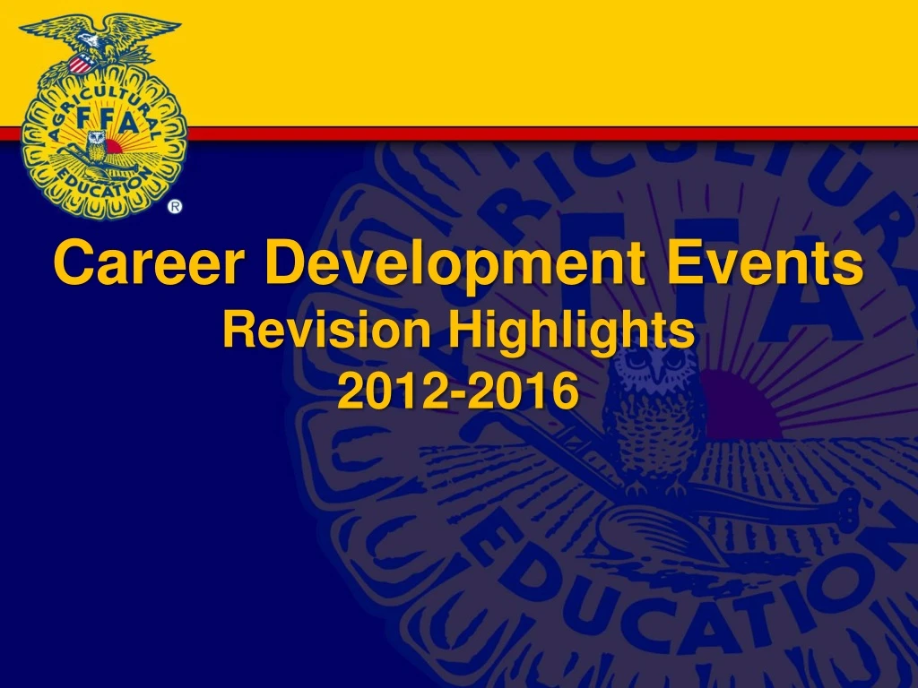 career development events revision highlights