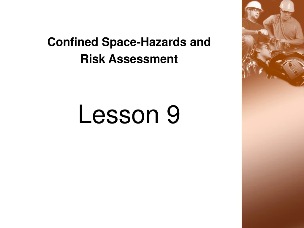 confined space hazards and risk assessment lesson