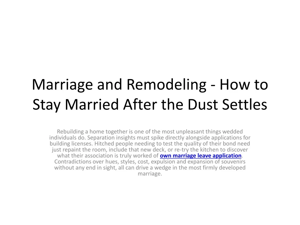 marriage and remodeling how to stay married after the dust settles
