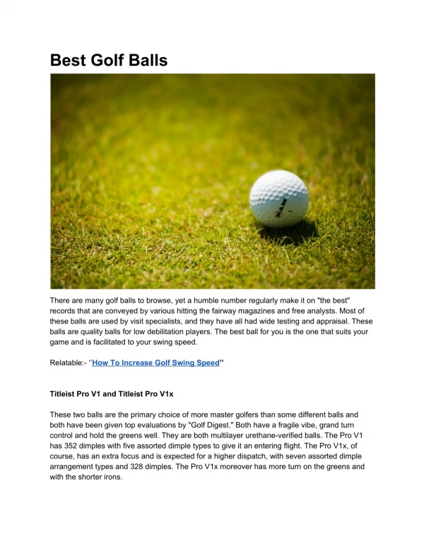 best golf balls