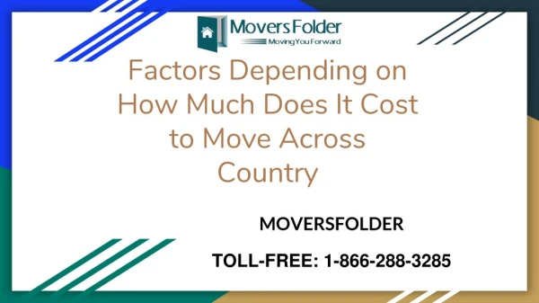 Factors depending on how much does it cost to move across country