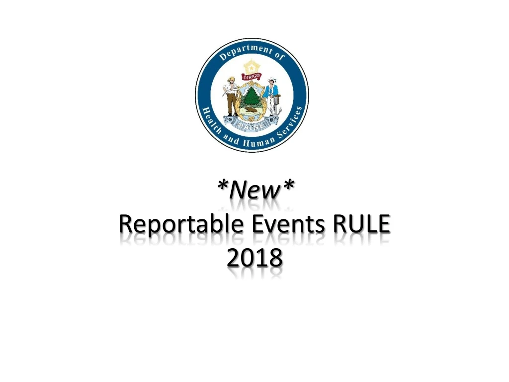 new reportable events rule 2018